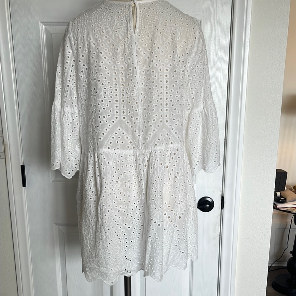 White Eyelet Dress - Picture 3 of 4